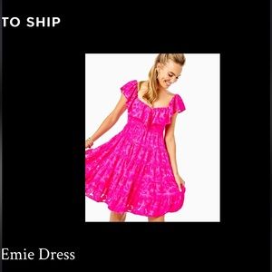 Lilly Pulitzer hot pink, baby doll mini dress size 4